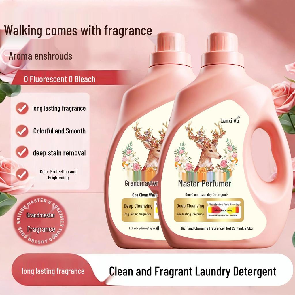 Fragrant Laundry Detergent Family Pack, Long-lasting Scent, Large Capacity for Effective Stain Removal