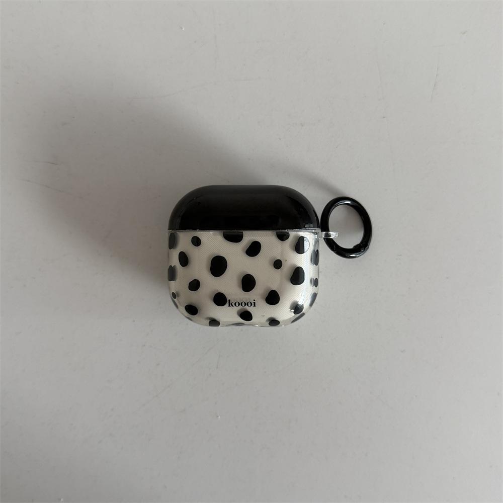 Applicable to Apple AirPods 1 /1 generation simple transparent black spot earphone cover PRO1 contrasting color Bluetooth case PRO1