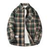 Männer Hemd Plaid Lose Straße Langarm Casual Shirt Schwarz Übergroßen Weiche Hemd Frühling Herbst