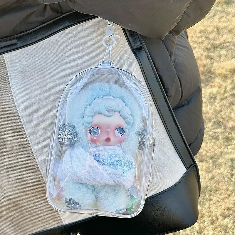 SP Winter Sonata Labubu Stroller Bag: 15cm Cotton Doll Protective Ita Case