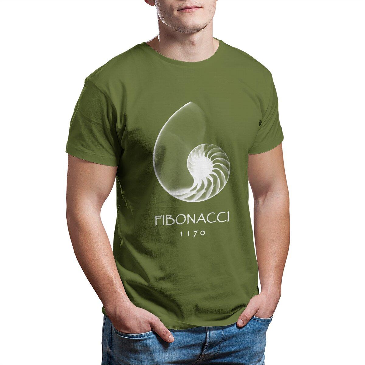 

Fibonacci born 1170 Nautilus Spiral Shell X-Ray Natural Magic Pure Cotton Golden spiral Clothes Vintage 4XL 5XL T-Shirts 4XL