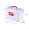 Family First Aid Medical Box Container 2-Layer Bin Storage Cosmetics Outdoor Activities Travel