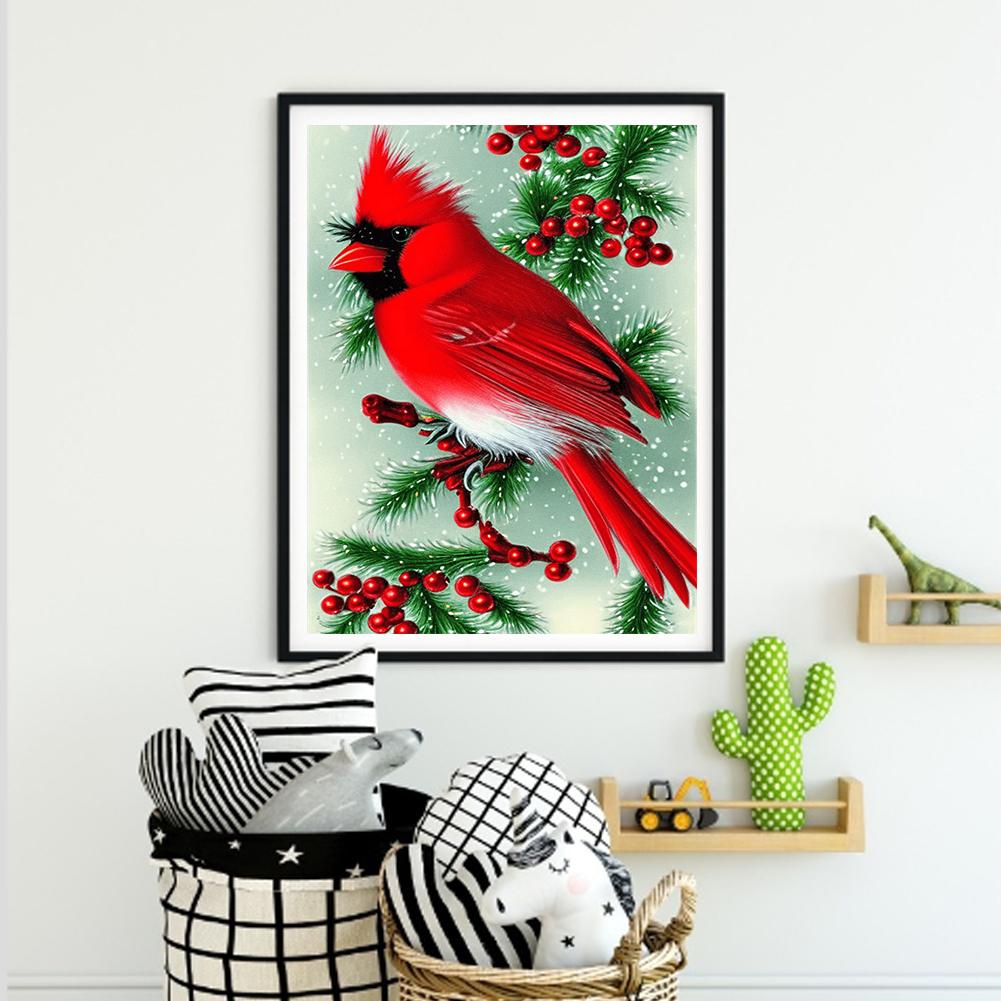 North American Cardinal 5D DIY Diamond Painting Kits Full Round Drill Wall Decor