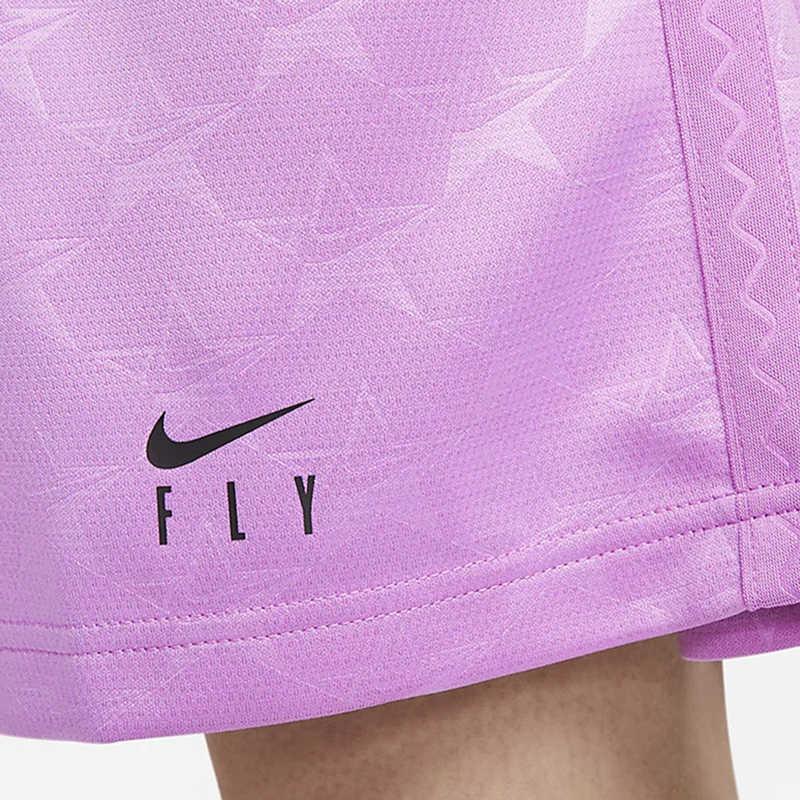 Nike SS23 High Basketball Series Solid Logo Quick-Dry Breathable Mesh Casual Sports Basketball Shorts Women shorts Light-Purple Red DX3949-532
