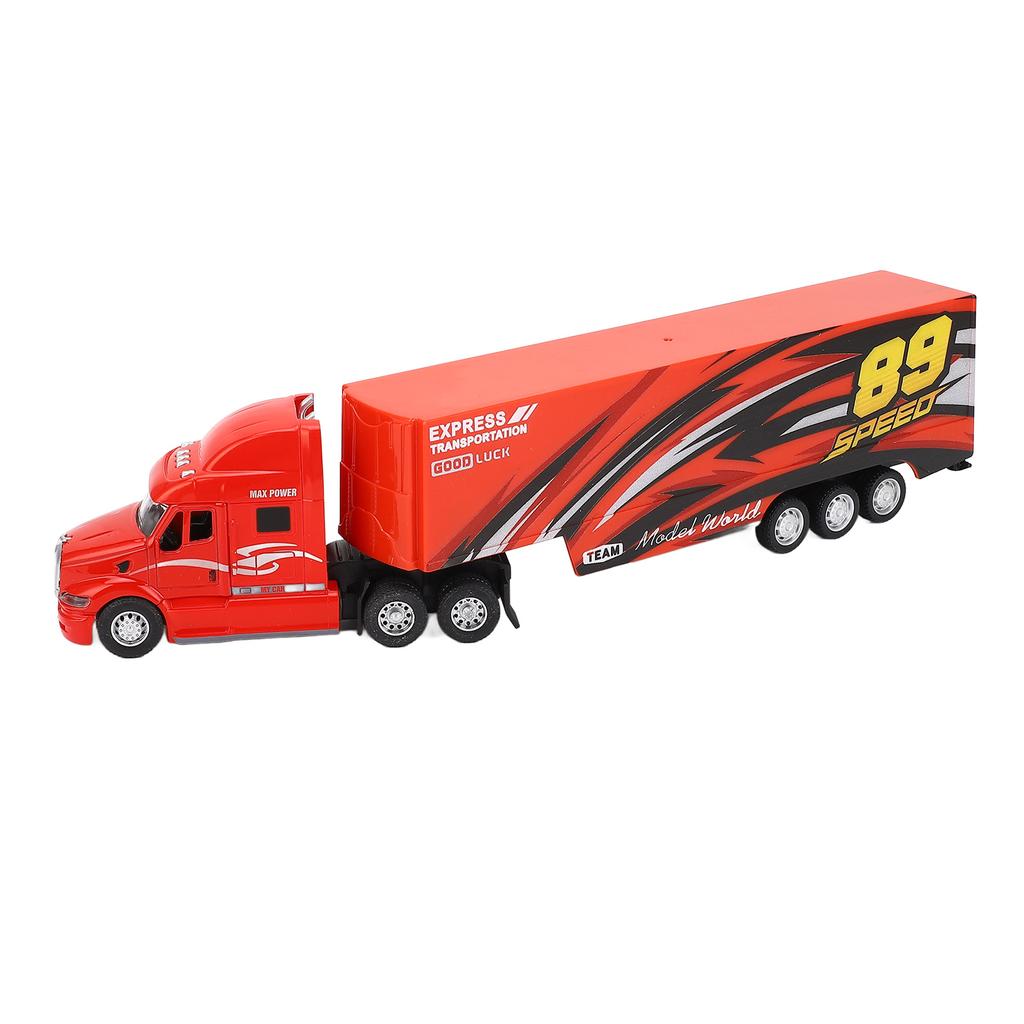 Container Truck Toy with Lights and Sounds Alloy Lifelike Transport Vehicle Model Car for Birthday D