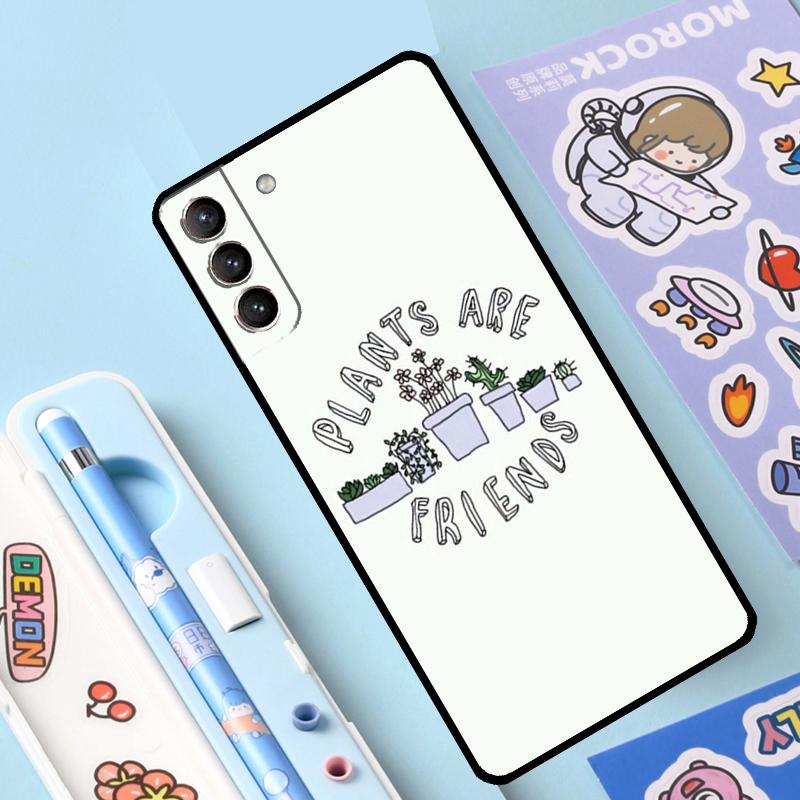 Go Vegan Case For Samsung Galaxy S23 S22 S21 Ultra S20 FE S9 S10 Note 10 Plus Note 20 Ultra Full Cover
