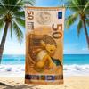 1Pc Dragon Euro Note Beach Towel Quick Dry Multiuse For Beach Pool Gym Yoga Home Travel Christmas Halloween Xmas Gift S1622