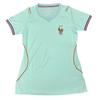 Womens France Away Soccer Jersey Short Sleeve Football Uniform Bamboo Fiber Sportswear