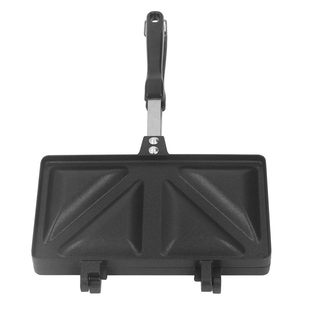 Hot   Maker Aluminum Alloy Hot Dog Toaster Double Sided Frying Pan   Baking Pan