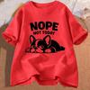 Bulldog Nope Not Today Funny Dog Design T-Shirts for Women Men Clothing Short Sleeve Casual Streetwear Aesthetic Fashion Tops