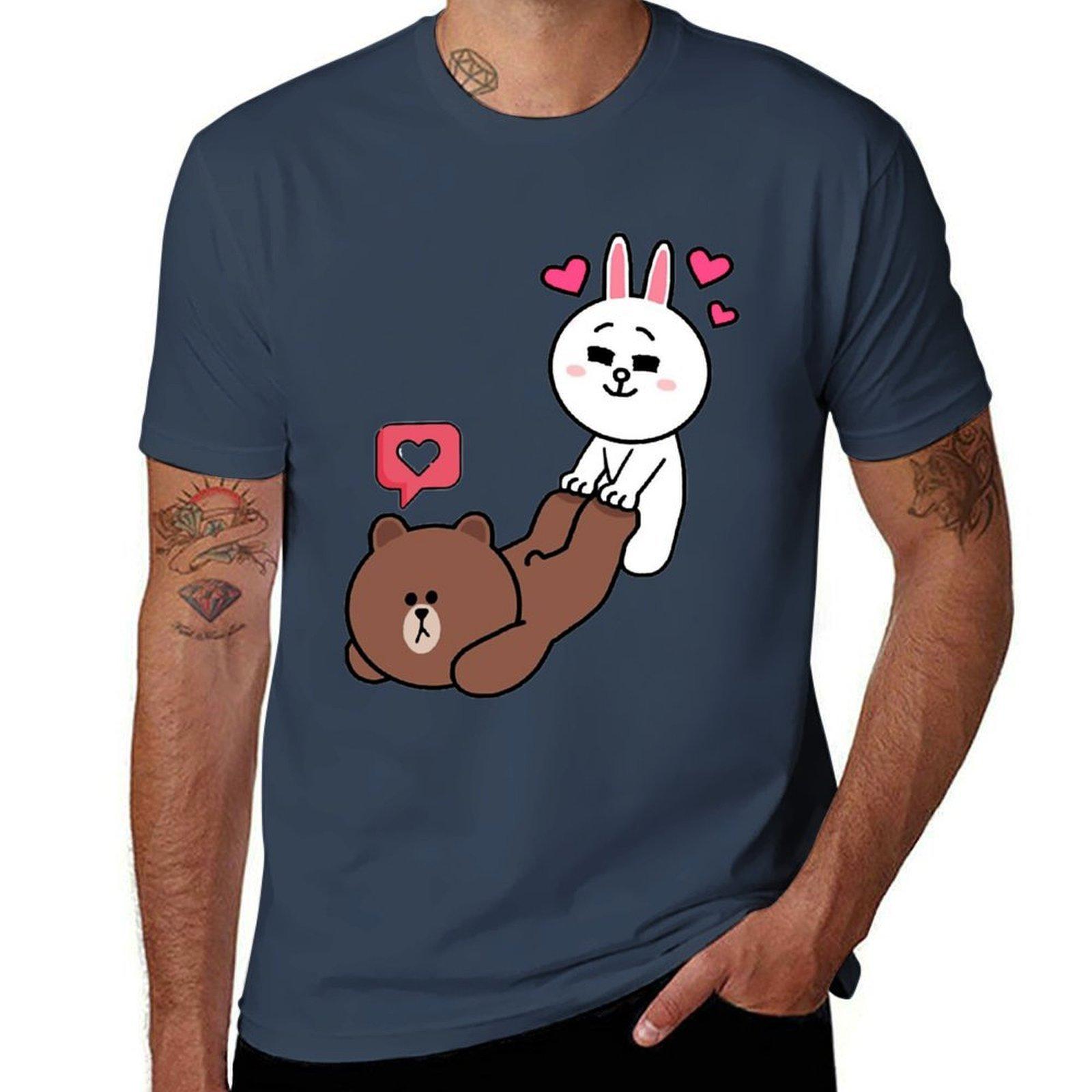 Brown and Cony Love TShirt Soft Touch Basic Cotton TShirt S