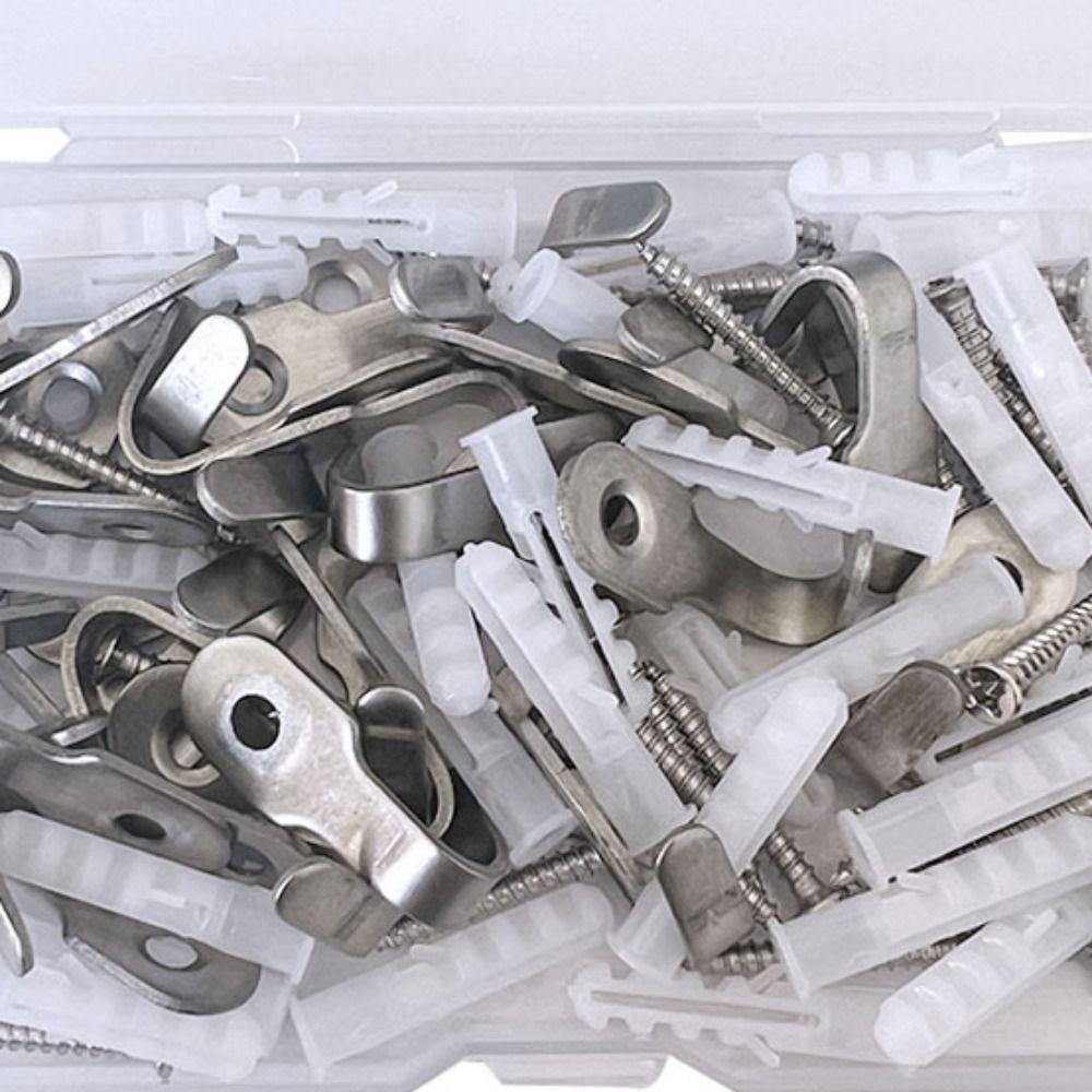 30pcs Mini Wall Hanging Hook Punching Installation Clothing Hook Hardware J-shaped Hook Shower Room