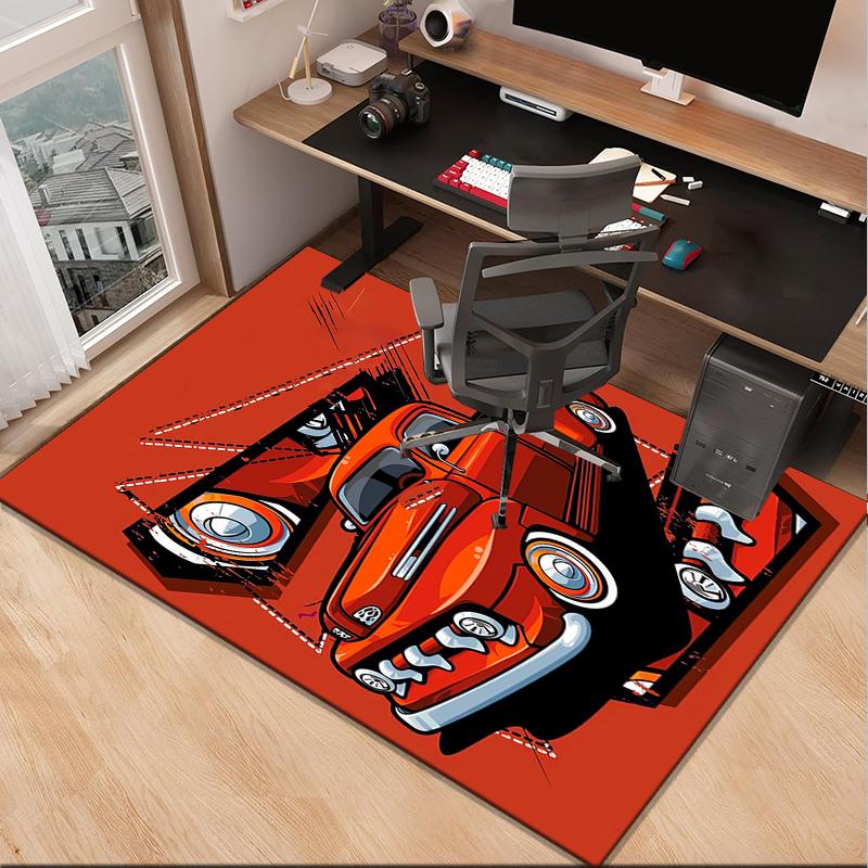 Nighttime Truck Drive Office Rug Chair Mat, Game Carpet, Suitable for Front Door, Bedroom, Living Room, Desk, Holiday Gift