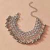Ladies' retro ethnic style exaggerated bell tassel multi-layer beach ankle chain suitable for dates, parties, festivals, gifts