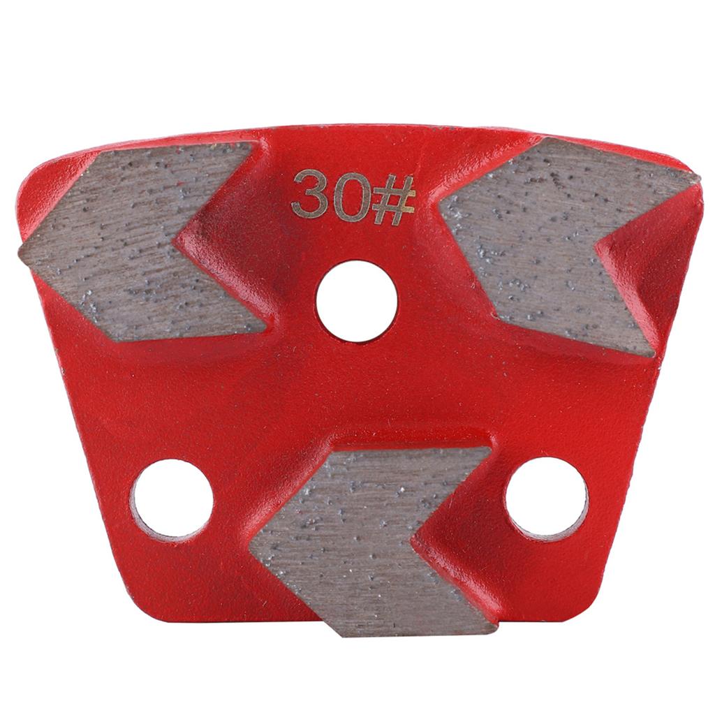3PCS Trapezoid Diamond Floor Grinding Pad Disc #30 Grit Metal Bond Scraper