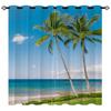 Curtains, Beach Curtains, Sea View Series 5 Digital Printing, High Density Shading Can Be Determined