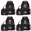 3Pcs/set Cartoon K-Pop Printed Backpack with Handbag Pencil Case for Teenager Student Boy Girl Schoolbag Bookbag Large Capacity Travel Bag Mochila