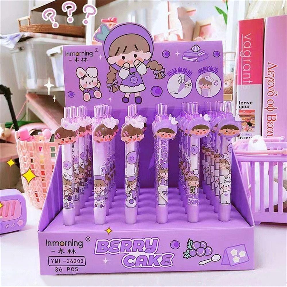 Press Pen Automatic Pencil Cute Bear Writing Pencils Office Supplies Mechanical Pencil Kids Gift
