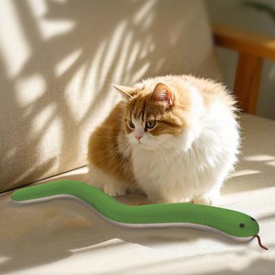 Cat Catnip Snake Toy Corduroy Snake Interactive Chew Toy with Crinkle Paper Kitten Kicker Toy for Indoor Cats Entertainment Exercise