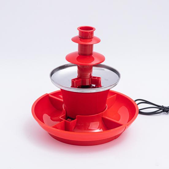90W Chocolate Fountain Melter Food Grade BPA Free Easy to Clean 3 Tiers Design Christmas