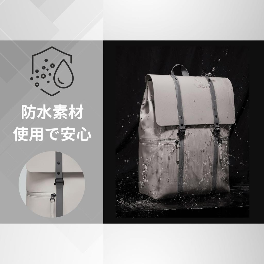 GASTON LUGA Splash 2.0-13" (Schwarz) Rucksack, Passend für 11-Zoll- und 13-Zoll-PCs und Tablets, Leicht und Wasserdicht für Pendeln, Schule und den Weg zur Arbeit,