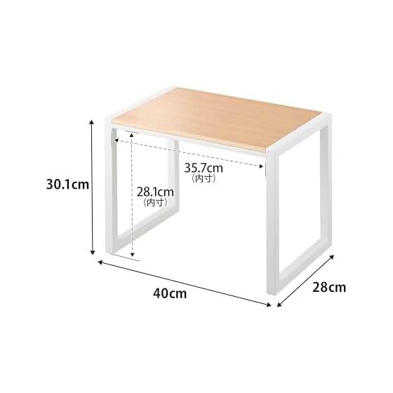 Yamazaki Jitsugyo (Completed Product) Stepstool H30 White W40 x D28 x H30.1cm Tower Step High Type No Assembly Required 10123
