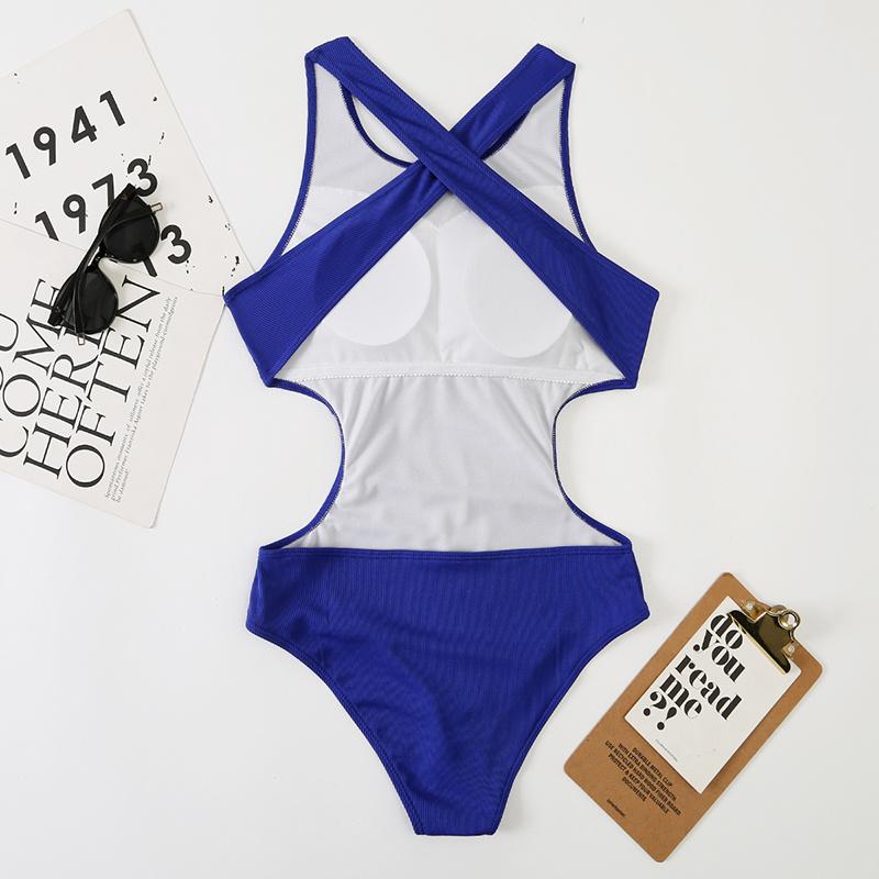 Sexy One-Piece Swimsuit Solid Women's Closed Swimwear Push Up Swimming Wear Bodysuit Bathing Suit Beachwear Pool Bather