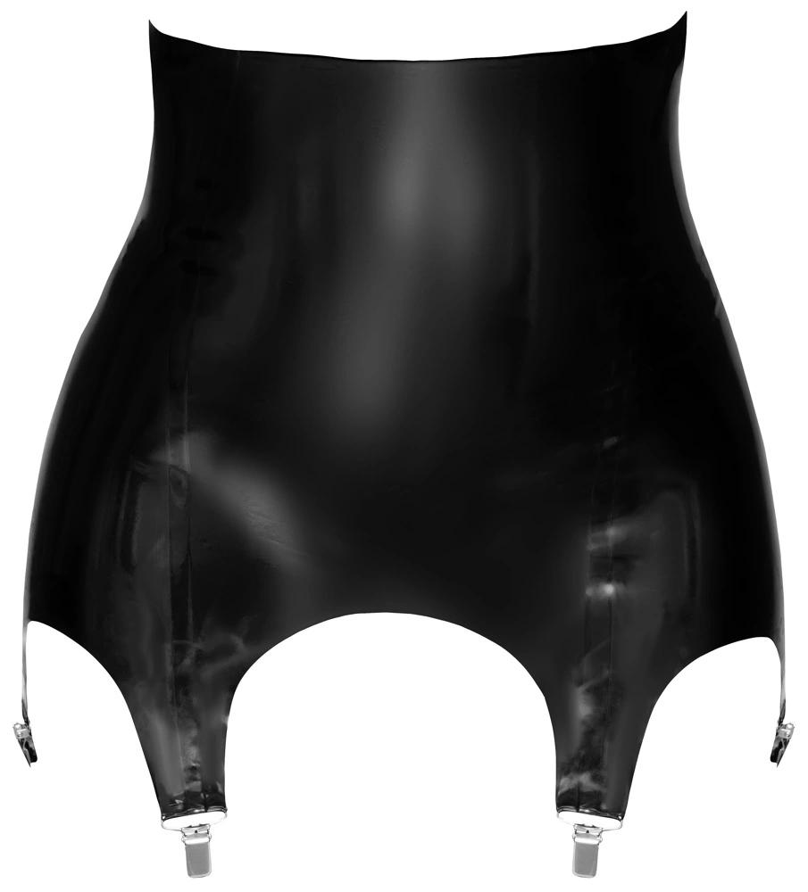 LATE X - Wide Latex Garter Belt Black 2XL