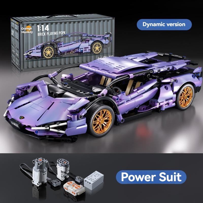 Non-Toxic Technical Super Racing Car Blocks Set Assembly Bricks Moc Style Desktop Collection Birthday Halloween Christmas Gifts Kids Adult