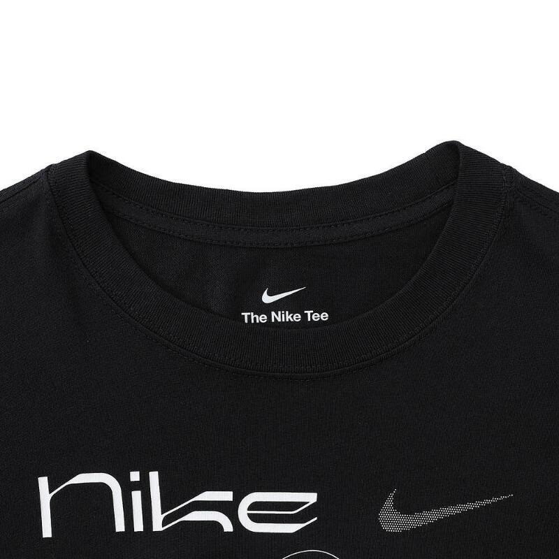 Nike Air Max 90 Letter Logo Print Round Neck Short Sleeve T-Shirt Men Tops Black FV8419-010