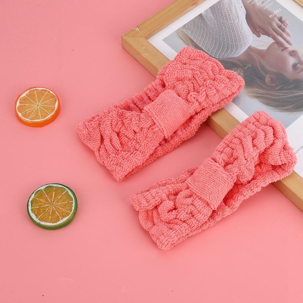 6PCS Microfiber Hdbands Soft Elastic Bowknot Hair Bands for Makeup Face Washing Sports Supplies