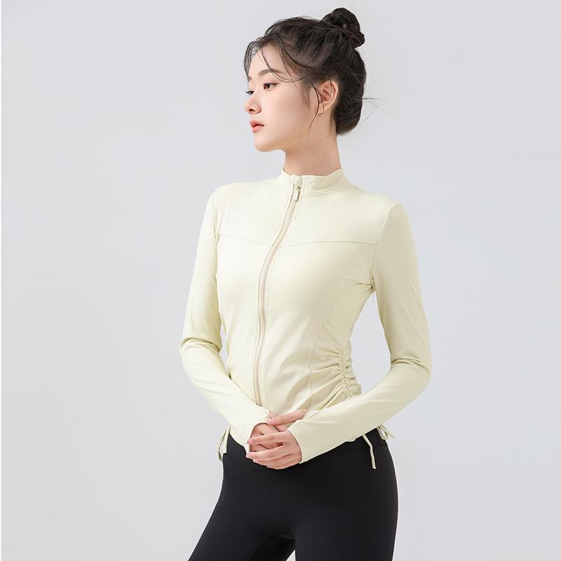 Autumn Winter Yoga Jacket - Long Sleeve, Quick Dry, Elastic Fitness Top for Running
