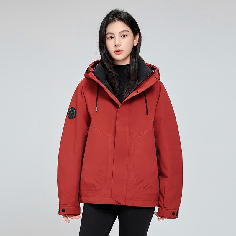 High-end jacket down jacket for men and women winter thickened white duck down casual hooded fashion couple coat