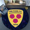 Tre Fiori Round Area Rug Under Office Chairs Bedroom Living Room Home Decor