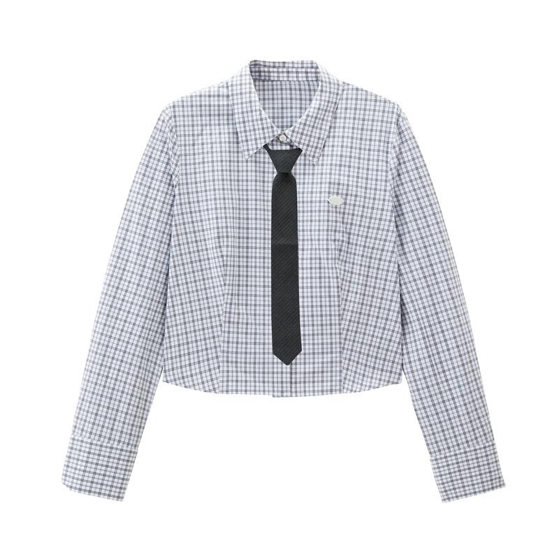 Ledian Women s Waist-Cinched Plaid Shirt S