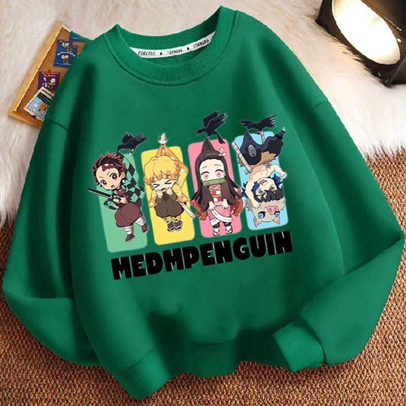 

Children s Fashion Demon Slayer Hoodie, Spring and Autumn Boys and Girls Casual Jacket 160