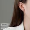 Banyan Tree S925 Silver Zircon Rabbit Earrings - Elegant, High-End Diamond Design for Women