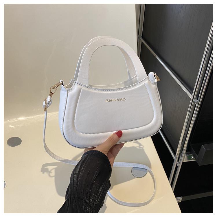 

Французская нишевая сумка 2024 года, осень, новая мода, персонализированная простая сумка, простая модная трендовая сумка-мессенджер белый