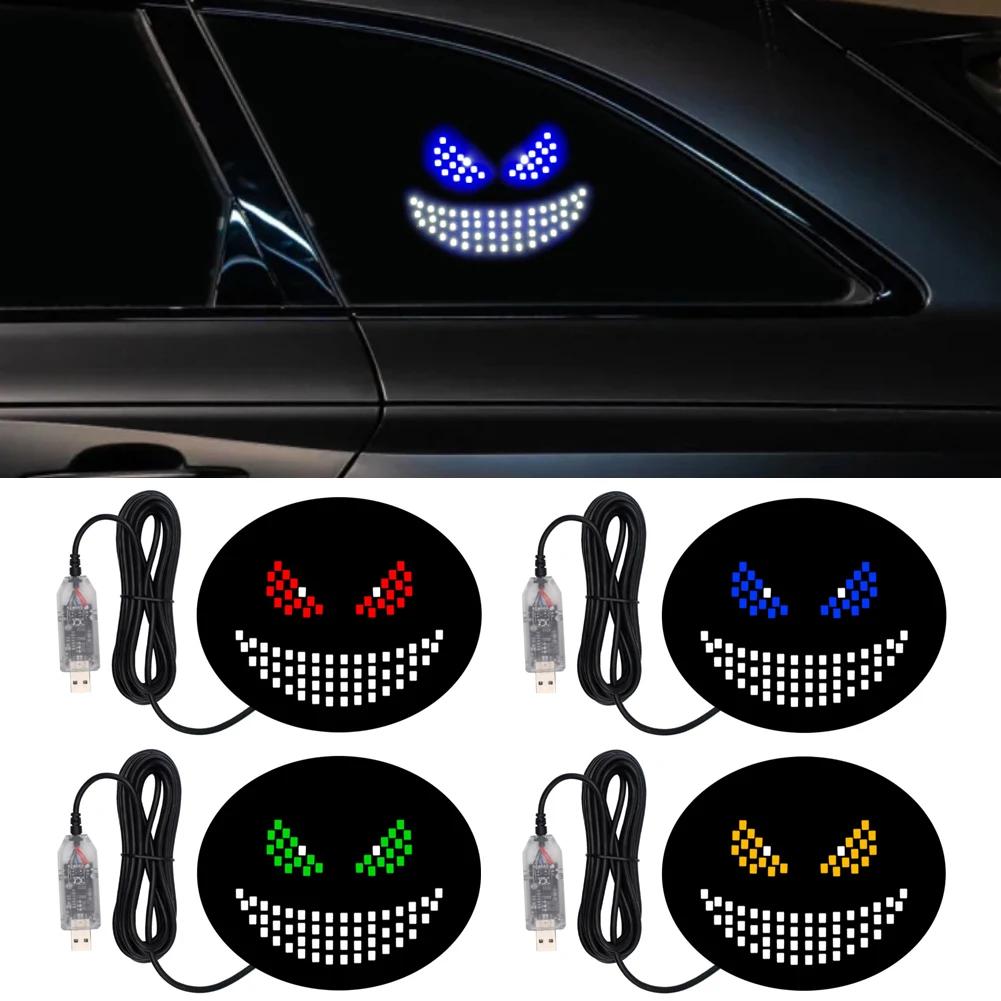 Ojo de Diablo Luz LED Decorativa para Coche Luz de Advertencia para Ventana Trasera Luz Ambiental Ojo de Diablo Accesorios de Decoración para Coche