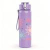 1PC Daisy Spring Flower Quote Pattern 750ml Color Plastic Sports Water Bottle Leakproof Flip Straw Lid Suitable for Sports Office Home Use