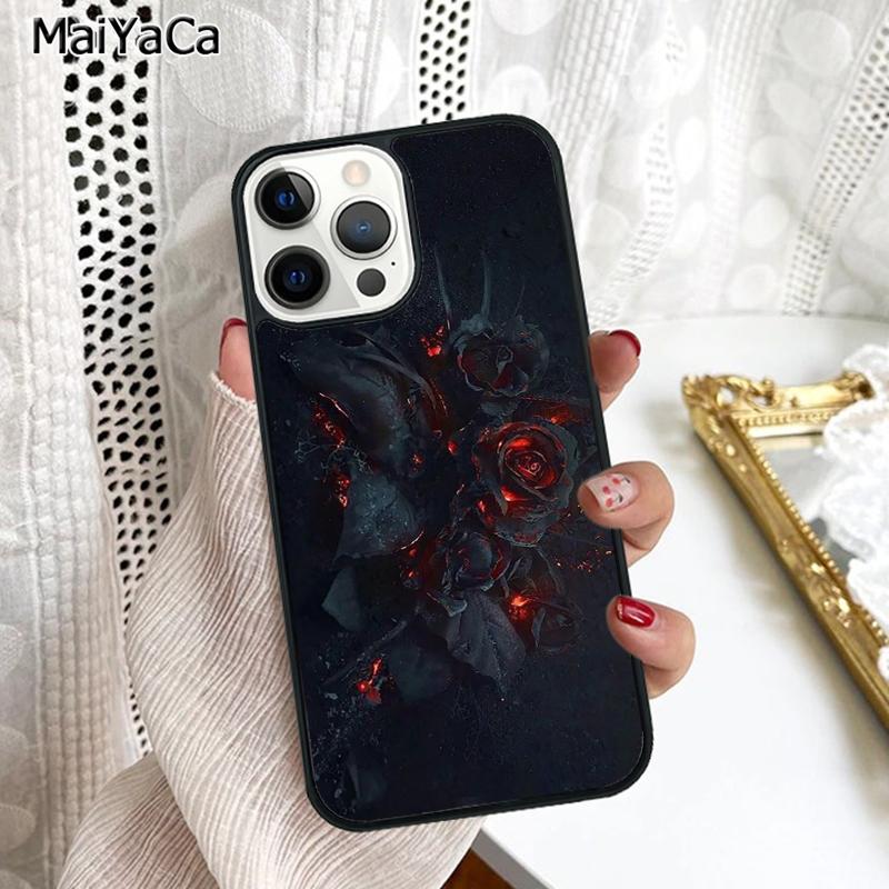 Burning Love Rose Phone Case Cover For iPhone 17 Air 16 15 6s plus 11 12 13 14 pro max shell coque