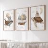 Whale Turtle Castle Balloon Nordic Nursery Wall Art Posters Art Prints Canvas Painting Pictures Baby Kids Room Home Decoration