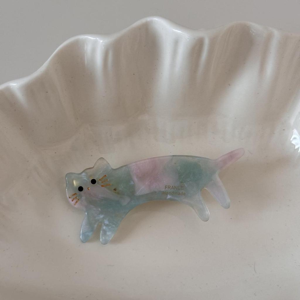 Vinegar Acid Texture Short-Legged Cat Hair Clip - Cute Duckbill Side Clip for Bangs