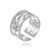 Gold-Plated Stainless Steel Leaf Ring – Adjustable Fairy Style for Women