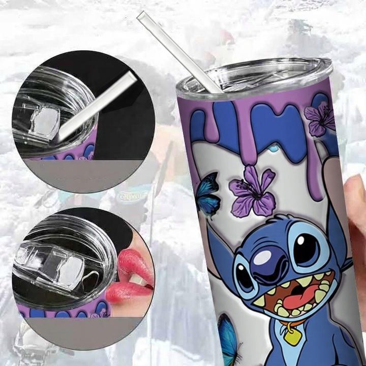 Stitch 20Oz Kubek Termiczny Ze Słomką Termos Na Dziecka Urodziny