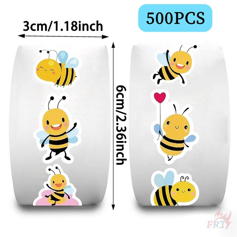 500 Buc/Rola Q Autocolante Amuzante cu Albine Recompense pentru Copii - DIY Albume Scrapbook Decor Etichete de Sigiliu Decalcomanii