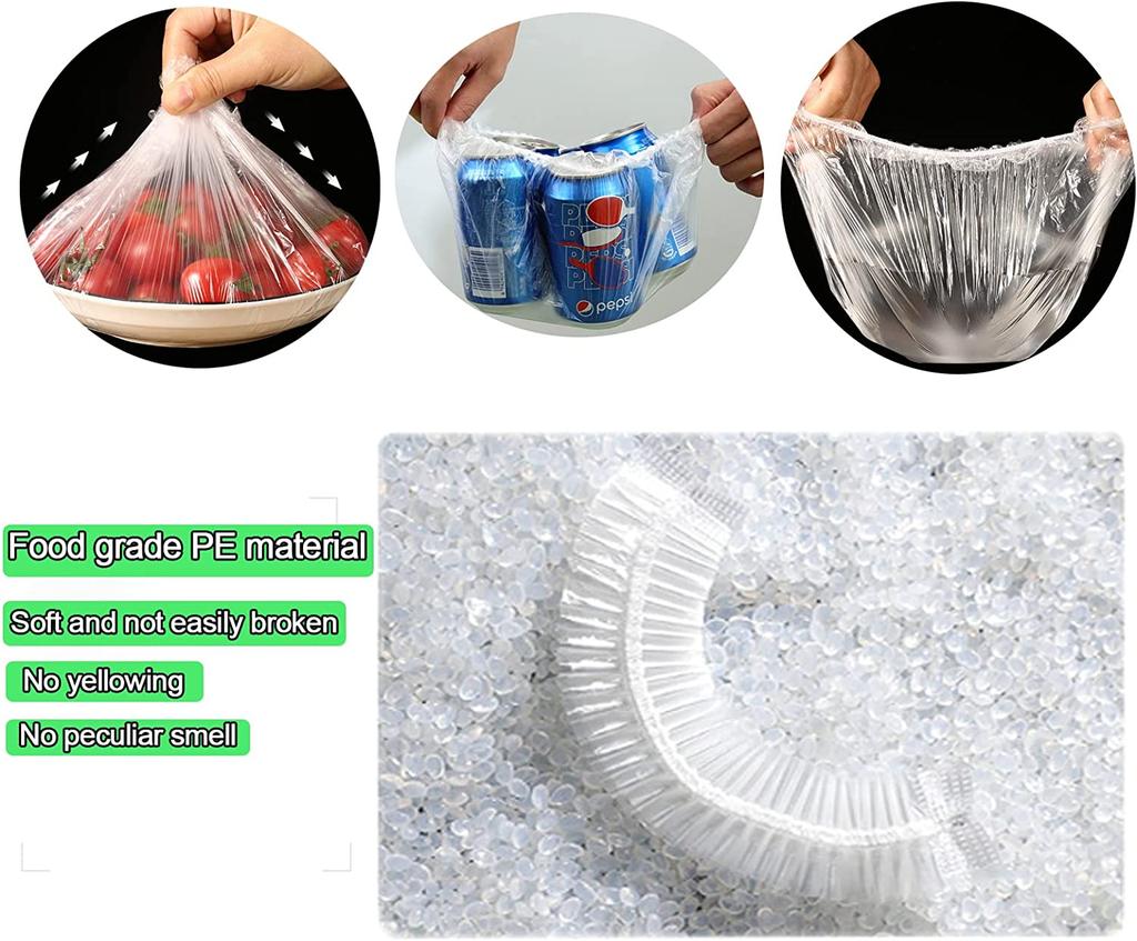 100/300pcs Disposable Fresh-keeping Film Cover No Odor Household Food Grade Fresh-keeping Bowl Cover PE Fresh-keeping Film