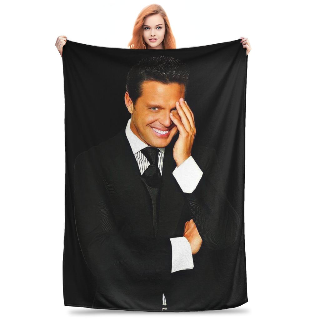 Flannel Throw Blanket El Sol De Mexico Luis Miguel Warm Plush Blankets Soft Bedding for Bed Living Room Home Travel Couch