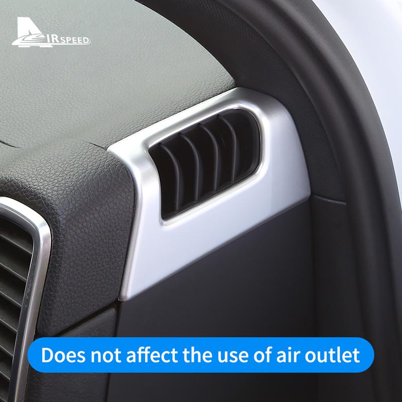Chrome Abs Car Front Side AC Air Outlet Vent Trim Cover for Porsche Cayenne 2011-   Decor Interior Auto Accessories