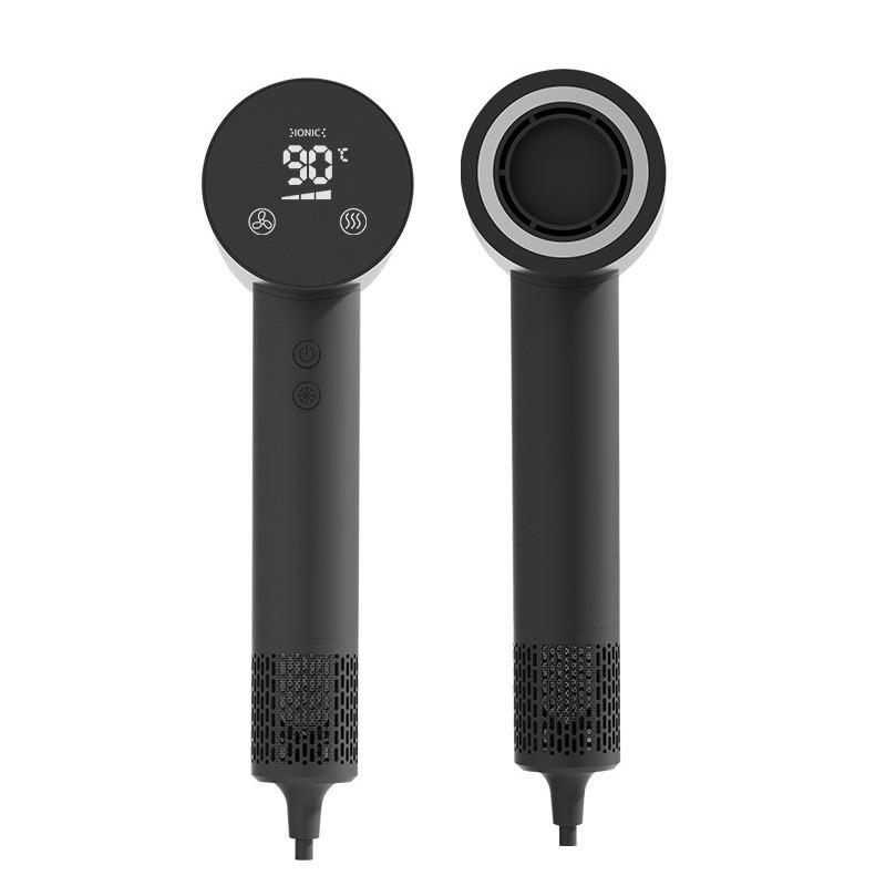 High-Speed Hair Dryer with Brushless Motor & Plasma Technology - High Power, Temperature Display, Ideal for Home & Hotel Use